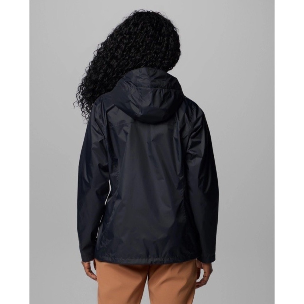 Columbia Women's Arcadia II Jacket Black Size XL Waterproof Rain Coat Omni Tech - Picture 2 of 15